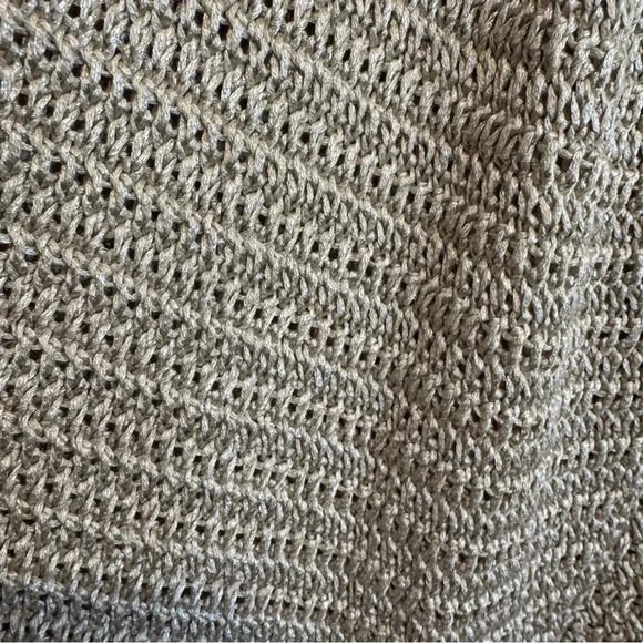 Massimo Dutti Open Knit Cardigan Open Front Beach Boho 3/4 Sleeve L - Picture 4 of 8